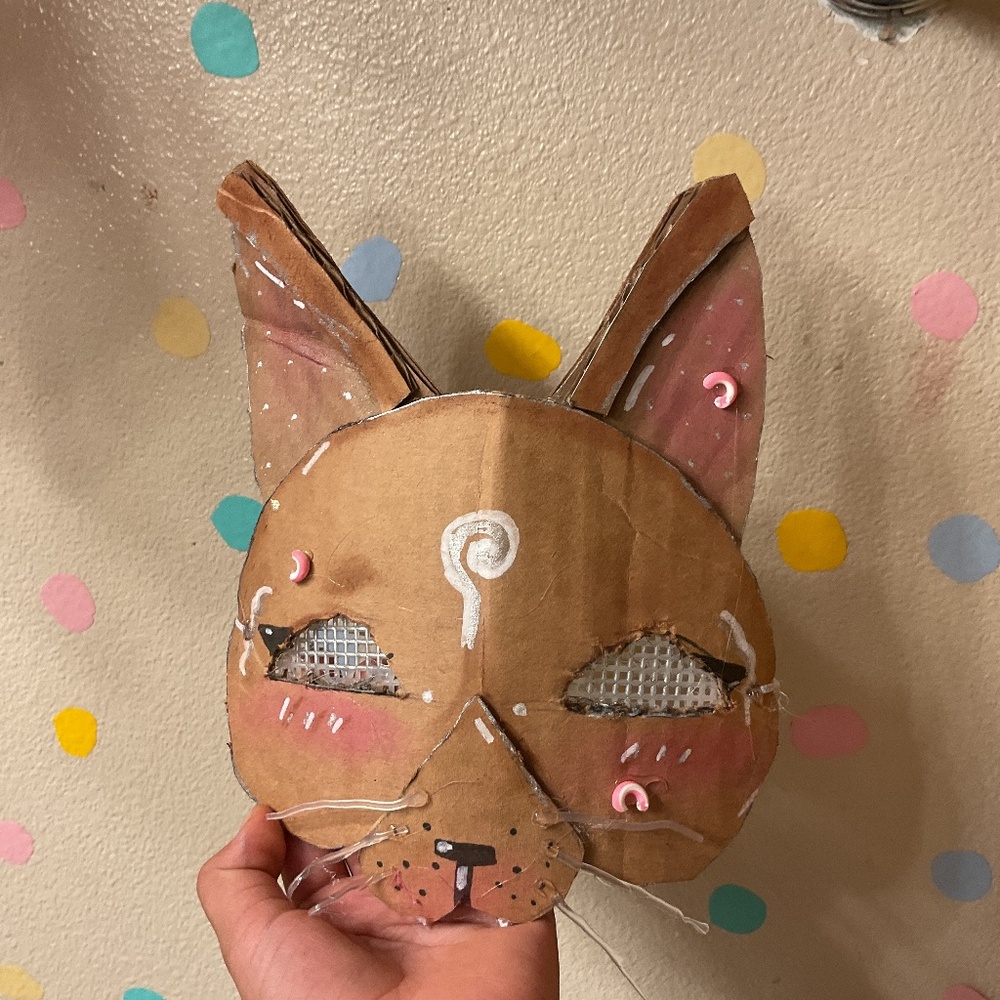 Cute Kawaii blind therian mask